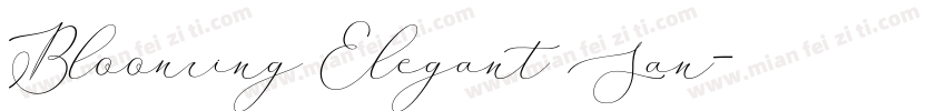 Blooming Elegant San字体转换